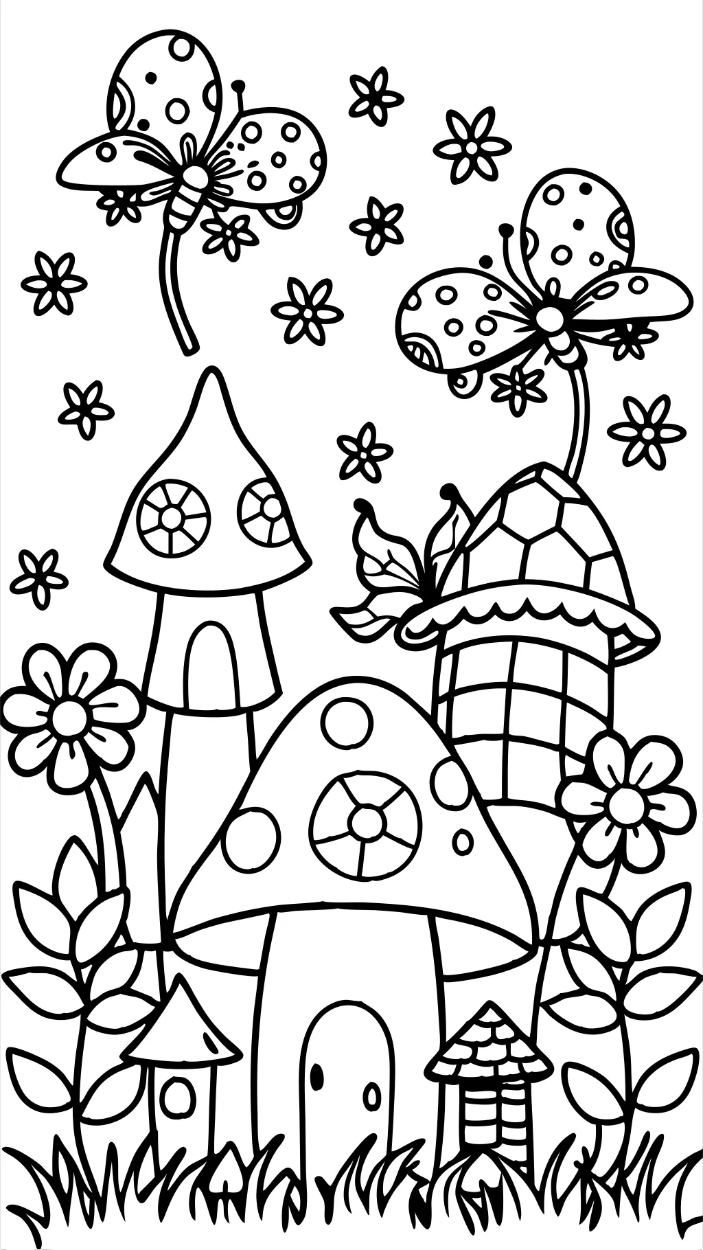 coloriages de jardin de fées